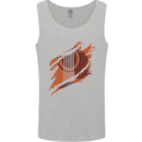 Ripped Torn Acoustic Guitar Music Funny Mens Vest Tank Top Sports Grey