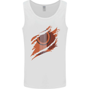 Ripped Torn Acoustic Guitar Music Funny Mens Vest Tank Top White