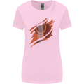 Ripped Torn Acoustic Guitar Music Funny Womens Wider Cut T-Shirt Light Pink