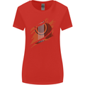 Ripped Torn Acoustic Guitar Music Funny Womens Wider Cut T-Shirt Red