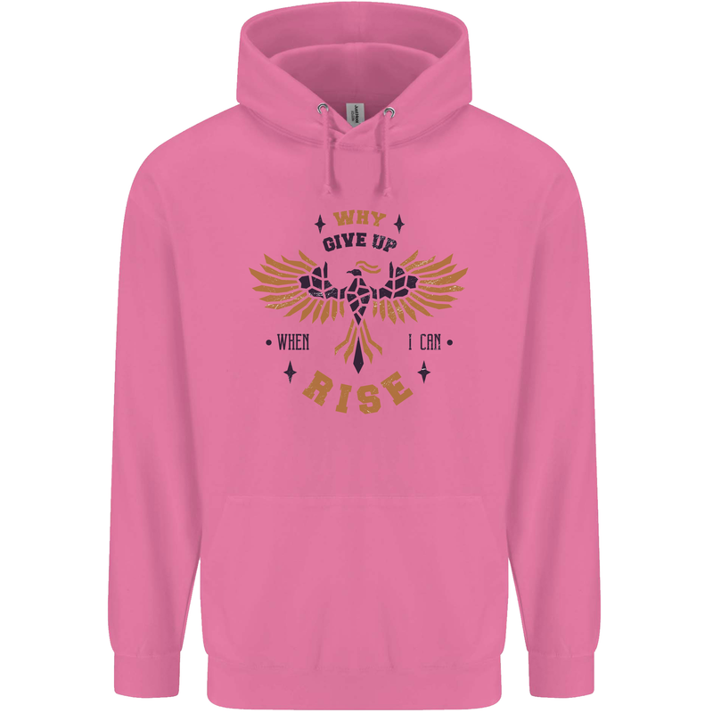 Rising Pheonix Motivational Message Quote Childrens Kids Hoodie Azalea