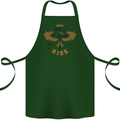 Rising Pheonix Motivational Message Quote Cotton Apron 100% Organic Forest Green