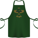 Rising Pheonix Motivational Message Quote Cotton Apron 100% Organic Forest Green