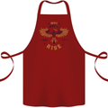 Rising Pheonix Motivational Message Quote Cotton Apron 100% Organic Maroon