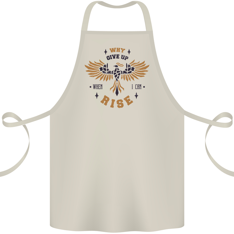 Rising Pheonix Motivational Message Quote Cotton Apron 100% Organic Natural