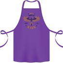 Rising Pheonix Motivational Message Quote Cotton Apron 100% Organic Purple