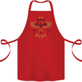Rising Pheonix Motivational Message Quote Cotton Apron 100% Organic Red