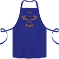 Rising Pheonix Motivational Message Quote Cotton Apron 100% Organic Royal Blue