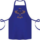 Rising Pheonix Motivational Message Quote Cotton Apron 100% Organic Royal Blue