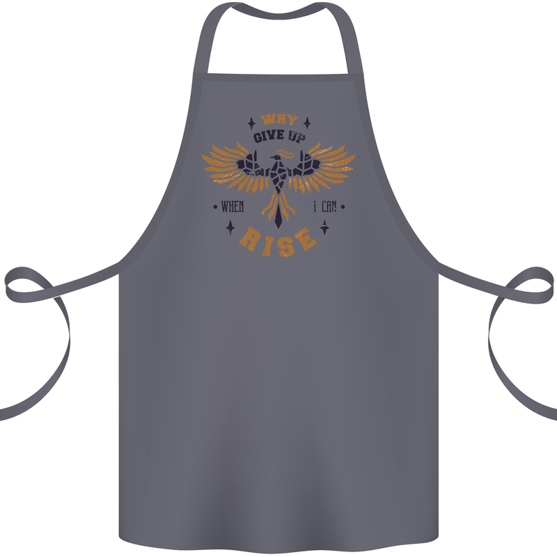 Rising Pheonix Motivational Message Quote Cotton Apron 100% Organic Steel