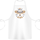 Rising Pheonix Motivational Message Quote Cotton Apron 100% Organic White