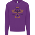 Rising Pheonix Motivational Message Quote Kids Sweatshirt Jumper Purple
