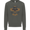 Rising Pheonix Motivational Message Quote Kids Sweatshirt Jumper Storm Grey