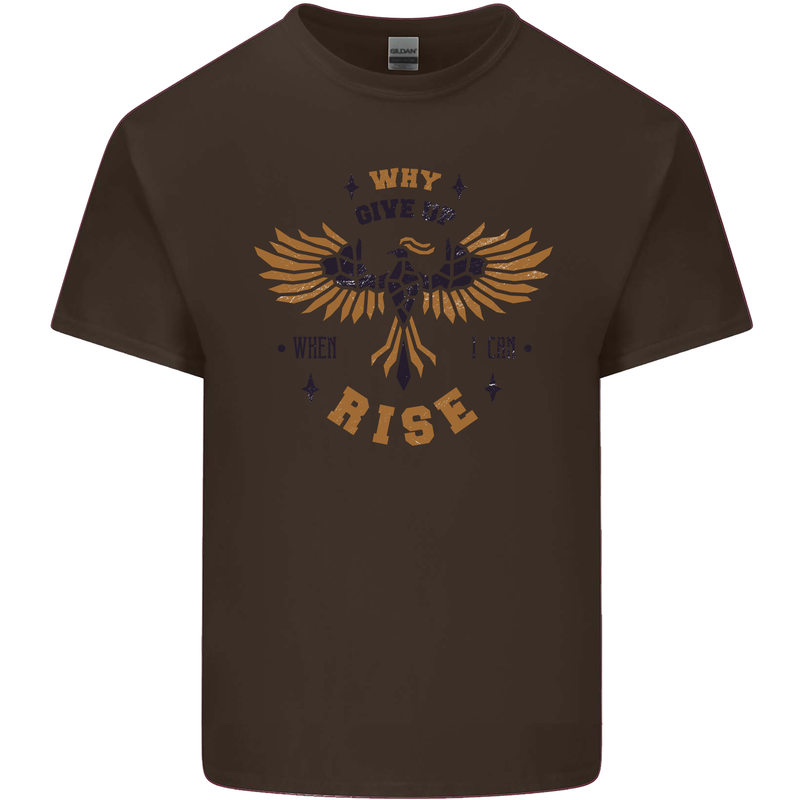 Rising Pheonix Motivational Message Quote Kids T-Shirt Childrens Chocolate
