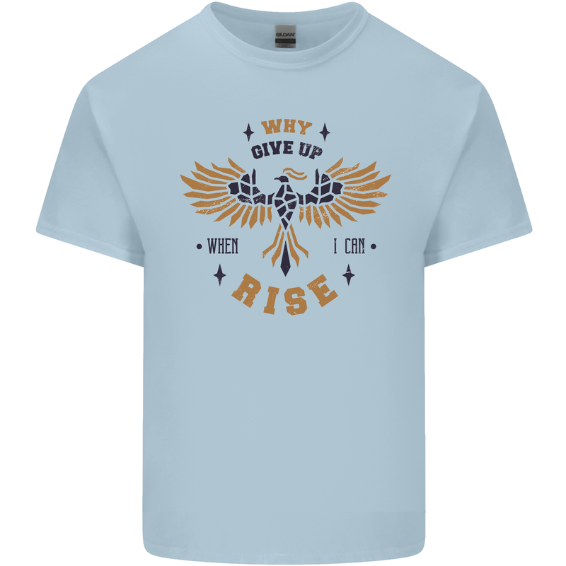 Rising Pheonix Motivational Message Quote Kids T-Shirt Childrens Light Blue