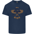 Rising Pheonix Motivational Message Quote Kids T-Shirt Childrens Navy Blue
