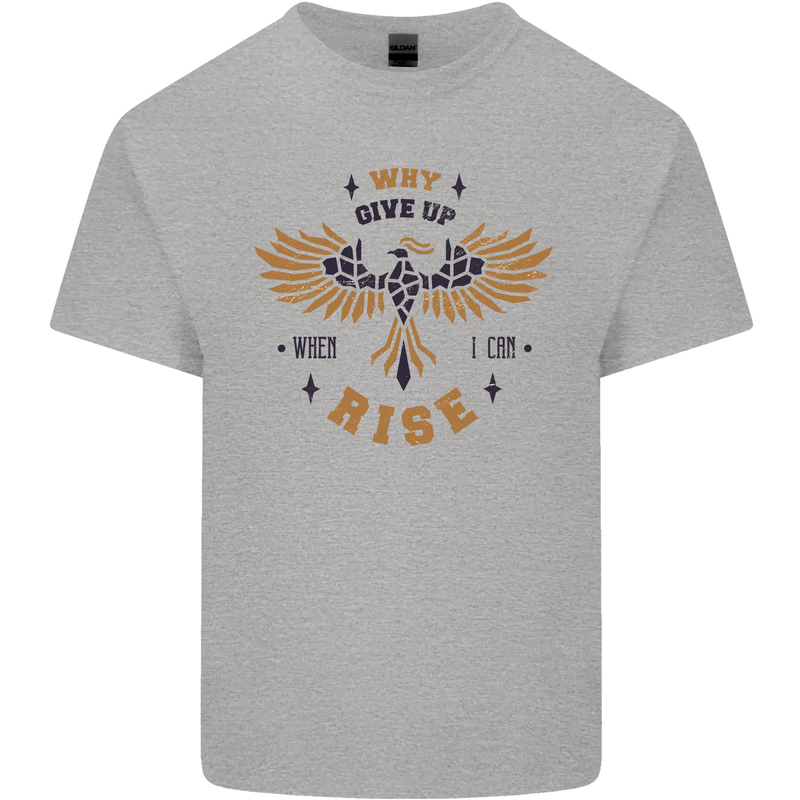 Rising Pheonix Motivational Message Quote Kids T-Shirt Childrens Sports Grey