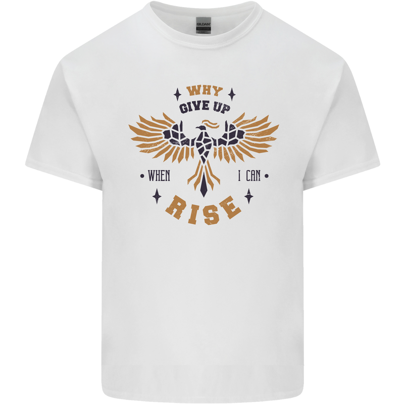 Rising Pheonix Motivational Message Quote Kids T-Shirt Childrens White