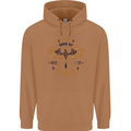 Rising Pheonix Motivational Message Quote Mens 80% Cotton Hoodie Caramel Latte