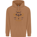 Rising Pheonix Motivational Message Quote Mens 80% Cotton Hoodie Caramel Latte