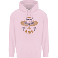 Rising Pheonix Motivational Message Quote Mens 80% Cotton Hoodie Light Pink