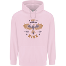 Rising Pheonix Motivational Message Quote Mens 80% Cotton Hoodie Light Pink