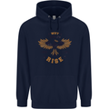 Rising Pheonix Motivational Message Quote Mens 80% Cotton Hoodie Navy Blue