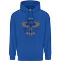 Rising Pheonix Motivational Message Quote Mens 80% Cotton Hoodie Royal Blue