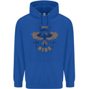 Rising Pheonix Motivational Message Quote Mens 80% Cotton Hoodie Royal Blue