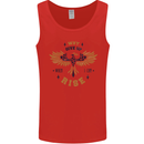 Rising Pheonix Motivational Message Quote Mens Vest Tank Top Red