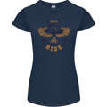 Rising Pheonix Motivational Message Quote Womens Petite Cut T-Shirt Navy Blue