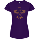 Rising Pheonix Motivational Message Quote Womens Petite Cut T-Shirt Purple