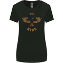 Rising Pheonix Motivational Message Quote Womens Wider Cut T-Shirt Black