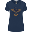 Rising Pheonix Motivational Message Quote Womens Wider Cut T-Shirt Navy Blue