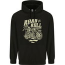 Road and Roll Motorbike Biker Motorcycle Mens Hoodie Black