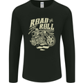 Road and Roll Motorbike Biker Motorcycle Mens Long Sleeve T-Shirt Black