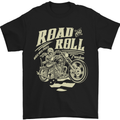 Road and Roll Motorbike Biker Motorcycle Mens T-Shirt Cotton Gildan Black