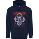Roadway Bastard Motorcycle Biker Motorbike Childrens Kids Hoodie Navy Blue