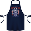 Roadway Bastard Motorcycle Biker Motorbike Cotton Apron 100% Organic Navy Blue