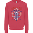 Roadway Bastard Motorcycle Biker Motorbike Kids Sweatshirt Jumper Heliconia