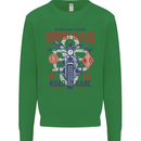 Roadway Bastard Motorcycle Biker Motorbike Kids Sweatshirt Jumper Irish Green