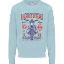 Roadway Bastard Motorcycle Biker Motorbike Kids Sweatshirt Jumper Light Blue