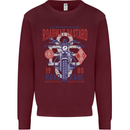 Roadway Bastard Motorcycle Biker Motorbike Kids Sweatshirt Jumper Maroon