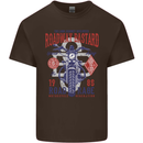 Roadway Bastard Motorcycle Biker Motorbike Kids T-Shirt Childrens Chocolate