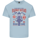 Roadway Bastard Motorcycle Biker Motorbike Kids T-Shirt Childrens Light Blue