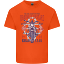 Roadway Bastard Motorcycle Biker Motorbike Kids T-Shirt Childrens Orange
