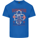Roadway Bastard Motorcycle Biker Motorbike Kids T-Shirt Childrens Royal Blue