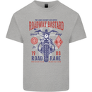 Roadway Bastard Motorcycle Biker Motorbike Kids T-Shirt Childrens Sports Grey