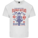 Roadway Bastard Motorcycle Biker Motorbike Kids T-Shirt Childrens White