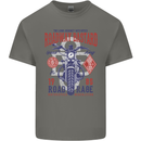 Roadway Bastard Motorcycle Biker Motorbike Mens Cotton T-Shirt Tee Top Charcoal